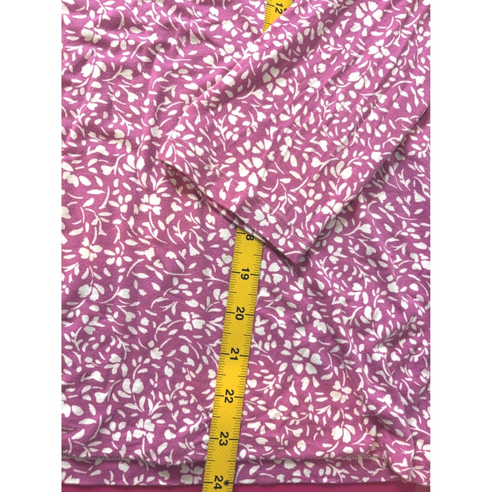 HOBBS LONDON Womens Pink Floral Scoop Neck Tunic Top L Cottagecore Casual Chic - Picture 9 of 12